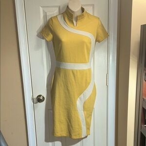 Rephyllis Vintage One Piece Colorblock Pencil Dress